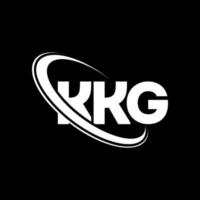 kkg-Logo. kkg-Buchstabe. kkg-Buchstaben-Logo-Design. Initialen kkg-Logo verbunden mit Kreis und Monogramm-Logo in Großbuchstaben. kkg typografie für technologie-, geschäfts- und immobilienmarke. vektor