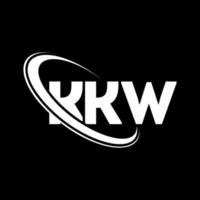 kkw logotyp. kkw bokstav. kkw bokstavslogotypdesign. initialer kkw logotyp länkad med cirkel och versaler monogram logotyp. kkw typografi för teknik, företag och fastighetsmärke. vektor