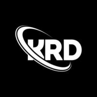 krd-Logo. krd Brief. krd-Buchstaben-Logo-Design. Initialen krd-Logo verbunden mit Kreis und Monogramm-Logo in Großbuchstaben. krd-typografie für technologie-, geschäfts- und immobilienmarke. vektor