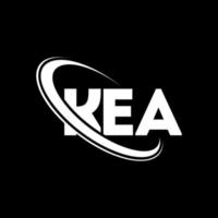 kea logotyp. kea brev. kea brev logotyp design. initialer kea logotyp länkad med cirkel och versaler monogram logotyp. kea typografi för teknik, företag och fastighetsmärke. vektor