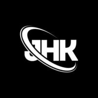jhk-Logo. JHK-Brief. JHK-Brief-Logo-Design. Initialen jhk-Logo, verbunden mit Kreis und Monogramm-Logo in Großbuchstaben. jhk typografie für technologie-, geschäfts- und immobilienmarke. vektor