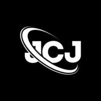 jcj-Logo. jcj brief. jcj-Buchstaben-Logo-Design. Initialen jcj-Logo verbunden mit Kreis und Monogramm-Logo in Großbuchstaben. jcj typografie für technologie-, geschäfts- und immobilienmarke. vektor