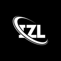 izl logotyp. izl bokstav. izl bokstavslogotypdesign. initialer izl logotyp länkad med cirkel och versaler monogram logotyp. izl typografi för teknik, företag och fastighetsmärke. vektor