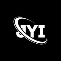 jyi-Logo. Jyi-Brief. jyi-Buchstaben-Logo-Design. Initialen Jyi-Logo, verbunden mit Kreis und Monogramm-Logo in Großbuchstaben. jyi-typografie für technologie-, geschäfts- und immobilienmarke. vektor