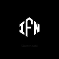 ifn-Buchstaben-Logo-Design mit Polygonform. ifn Logo-Design in Polygon- und Würfelform. ifn Sechseck-Vektor-Logo-Vorlage in weißen und schwarzen Farben. ifn-monogramm, geschäfts- und immobilienlogo. vektor