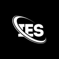 ies-Logo. ie Brief. ies-Brief-Logo-Design. Initialen ies-Logo verbunden mit Kreis und Monogramm-Logo in Großbuchstaben. ies-typografie für technologie-, geschäfts- und immobilienmarke. vektor