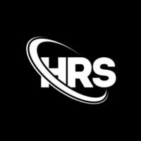 hrs-Logo. Stunden Brief. Logo-Design mit Std-Brief. Initialen hrs-Logo verbunden mit Kreis und Monogramm-Logo in Großbuchstaben. hrs Typografie für Technologie-, Business- und Immobilienmarke. vektor