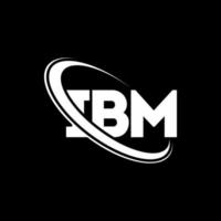 IBM-Logo. IBM-Brief. Design des IBM-Brieflogos. Initialen IBM-Logo verbunden mit Kreis und Monogramm-Logo in Großbuchstaben. ibm-typografie für technologie-, geschäfts- und immobilienmarke. vektor
