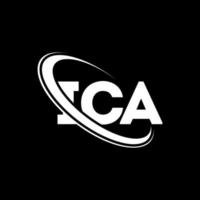 ica-Logo. ica-Brief. ica-Brief-Logo-Design. Initialen ica-Logo verbunden mit Kreis und Monogramm-Logo in Großbuchstaben. ica-typografie für technologie-, geschäfts- und immobilienmarke. vektor