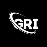 gri logotyp. gri brev. gri bokstav logo design. initialer gri logotyp länkad med cirkel och versaler monogram logotyp. gri typografi för teknik, företag och fastighetsmärke. vektor