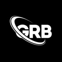 grb-Logo. grb brief. gb-brief-logo-design. Initialen grb-Logo verbunden mit Kreis und Monogramm-Logo in Großbuchstaben. grb typografie für technologie-, geschäfts- und immobilienmarke. vektor