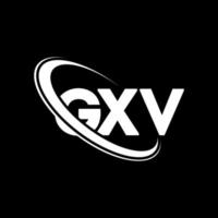 gxv-Logo. gxv-Brief. gxv-Buchstaben-Logo-Design. Initialen gxv-Logo, verbunden mit Kreis und Monogramm-Logo in Großbuchstaben. gxv-typografie für technologie-, geschäfts- und immobilienmarke. vektor