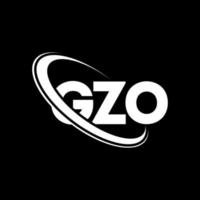 gzo-Logo. gzo-Brief. gzo-Buchstaben-Logo-Design. Initialen gzo-Logo verbunden mit Kreis und Monogramm-Logo in Großbuchstaben. gzo-typografie für technologie-, geschäfts- und immobilienmarke. vektor