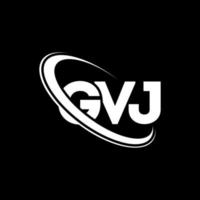 gvj logotyp. gvj brev. gvj bokstavslogotypdesign. initialer gvj logotyp länkad med cirkel och versaler monogram logotyp. gvj typografi för teknik, företag och fastighetsmärke. vektor