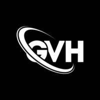 gvh-Logo. gvh-Brief. gvh-Brief-Logo-Design. gvh-Logo mit den Initialen, verbunden mit einem Kreis und einem Monogramm-Logo in Großbuchstaben. gvh typografie für technik-, business- und immobilienmarke. vektor