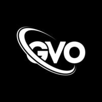 gvo logotyp. gvo brev. gvo bokstavslogotypdesign. initialer gvo logotyp länkad med cirkel och versaler monogram logotyp. gvo typografi för teknik, företag och fastighetsmärke. vektor