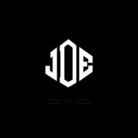 JDE-Brief-Logo-Design mit Polygonform. JDE-Polygon- und Würfelform-Logo-Design. JDE Sechseck-Vektor-Logo-Vorlage in weißen und schwarzen Farben. JDE-Monogramm, Geschäfts- und Immobilienlogo. vektor