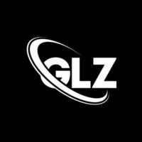 glz-Logo. gl Brief. glz-Buchstaben-Logo-Design. Initialen glz-Logo verbunden mit Kreis und Monogramm-Logo in Großbuchstaben. glz typografie für technologie-, geschäfts- und immobilienmarke. vektor