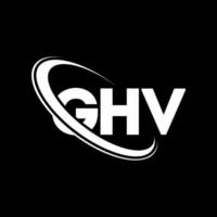 ghv-Logo. ghv brief. ghv-Buchstaben-Logo-Design. Initialen ghv-Logo verbunden mit Kreis und Monogramm-Logo in Großbuchstaben. ghv typografie für technologie, business und immobilienmarke. vektor