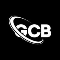 gcb-Logo. gcb-Brief. gcb-Buchstaben-Logo-Design. Initialen gcb-Logo verbunden mit Kreis und Monogramm-Logo in Großbuchstaben. gcb-typografie für technologie-, geschäfts- und immobilienmarke. vektor