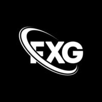 fxg-Logo. fxg-Brief. fxg-Brief-Logo-Design. fxg-Logo mit Initialen, verbunden mit Kreis und Monogramm-Logo in Großbuchstaben. fxg-typografie für technologie-, geschäfts- und immobilienmarke. vektor