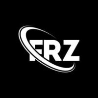 frz logotyp. frz brev. frz brev logotyp design. initialer frz logotyp länkad med cirkel och versaler monogram logotyp. frz typografi för teknik, företag och fastighetsmärke. vektor