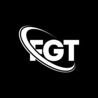 fgt logotyp. fgt brev. fgt brev logotyp design. initialer fgt logotyp länkad med cirkel och versaler monogram logotyp. fgt typografi för teknik, företag och fastighetsmärke. vektor