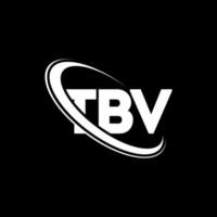 tbv logotyp. tbv brev. tbv brev logotyp design. initialer tbv logotyp länkad med cirkel och versaler monogram logotyp. tbv typografi för teknik, företag och fastighetsmärke. vektor