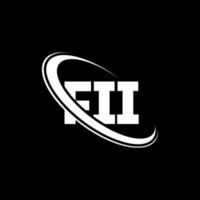 fii-Logo. fii brief. fii-Buchstaben-Logo-Design. Initialen fii-Logo, verbunden mit Kreis und Monogramm-Logo in Großbuchstaben. fii-typografie für technologie-, geschäfts- und immobilienmarke. vektor