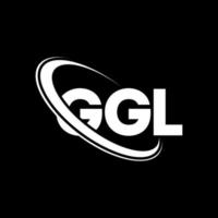 ggl-Logo. ggl-Brief. ggl-Buchstaben-Logo-Design. Initialen ggl-Logo verbunden mit Kreis und Monogramm-Logo in Großbuchstaben. ggl typografie für technologie-, geschäfts- und immobilienmarke. vektor