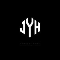 jyh-Buchstaben-Logo-Design mit Polygonform. Jyh Polygon- und Würfelform-Logo-Design. jyh Sechseck-Vektor-Logo-Vorlage in weißen und schwarzen Farben. jyh-monogramm, geschäfts- und immobilienlogo. vektor