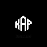 kaf bokstavslogotypdesign med polygonform. kaf polygon och kubformad logotypdesign. kaf hexagon vektor logotyp mall vita och svarta färger. kaf monogram, affärs- och fastighetslogotyp.