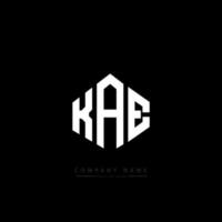 kae-Buchstaben-Logo-Design mit Polygonform. kae-polygon- und würfelform-logo-design. Kae Sechseck-Vektor-Logo-Vorlage in weißen und schwarzen Farben. kae monogramm, geschäfts- und immobilienlogo. vektor