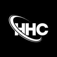 hhc logotyp. hhc brev. hhc bokstavslogotypdesign. initialer hhc logotyp länkad med cirkel och versaler monogram logotyp. hhc typografi för teknik, företag och fastighetsmärke. vektor