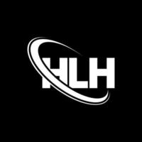 hlh-Logo. hl Brief. hlh-Buchstaben-Logo-Design. Initialen hlh-Logo verbunden mit Kreis und Monogramm-Logo in Großbuchstaben. hlh typografie für technologie-, geschäfts- und immobilienmarke. vektor