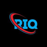 Riq-Logo. Riq-Brief. Riq-Brief-Logo-Design. Initialen riq-Logo verbunden mit Kreis und Monogramm-Logo in Großbuchstaben. riq-typografie für technologie-, geschäfts- und immobilienmarke. vektor