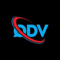 qdv-Logo. qdv-Brief. qdv-Brief-Logo-Design. Initialen qdv-Logo, verbunden mit Kreis und Monogramm-Logo in Großbuchstaben. qdv-typografie für technologie-, geschäfts- und immobilienmarke. vektor