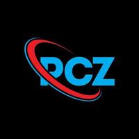 PCZ-Logo. PCZ-Brief. PCZ-Brief-Logo-Design. Initialen PCZ-Logo verbunden mit Kreis und Monogramm-Logo in Großbuchstaben. PCZ-Typografie für Technologie-, Geschäfts- und Immobilienmarke. vektor
