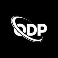 odp-Logo. odp-Brief. odp-Brief-Logo-Design. Initialen odp-Logo verbunden mit Kreis und Monogramm-Logo in Großbuchstaben. odp-typografie für technologie-, geschäfts- und immobilienmarke. vektor