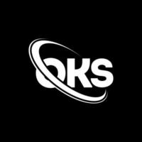 ok logotyp. ok brev. ok brev logotyp design. initialer oks logotyp länkad med cirkel och versaler monogram logotyp. oks typografi för teknik, företag och fastighetsmärke. vektor