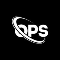 ops-Logo. Ops-Brief. ops-Brief-Logo-Design. Initialen-Ops-Logo, verbunden mit Kreis und Monogramm-Logo in Großbuchstaben. ops-typografie für technologie-, geschäfts- und immobilienmarke. vektor