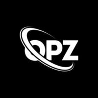 opz-Logo. opz Brief. opz-Brief-Logo-Design. Initialen opz-Logo verbunden mit Kreis und Monogramm-Logo in Großbuchstaben. opz typografie für technologie-, geschäfts- und immobilienmarke. vektor