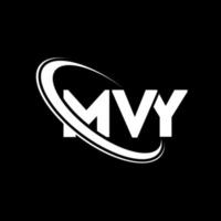 mvy-Logo. mein Brief. Mvy-Brief-Logo-Design. Initialen mvy-Logo, verbunden mit Kreis und Monogramm-Logo in Großbuchstaben. mvy Typografie für Technologie-, Geschäfts- und Immobilienmarken. vektor