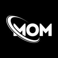 Mama-Logo. Mutter Brief. Mama-Brief-Logo-Design. Initialen-Mutter-Logo, verbunden mit Kreis- und Großbuchstaben-Monogramm-Logo. Muttertypografie für Technologie-, Geschäfts- und Immobilienmarke. vektor