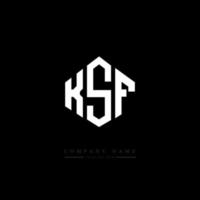 ksf-Brief-Logo-Design mit Polygonform. ksf-polygon- und würfelform-logo-design. ksf Hexagon-Vektor-Logo-Vorlage in weißen und schwarzen Farben. ksf-monogramm, geschäfts- und immobilienlogo. vektor