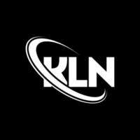 kln logotyp. kln brev. kln brev logotyp design. initialer kln logotyp länkad med cirkel och versaler monogram logotyp. kln typografi för teknik, företag och fastighetsmärke. vektor