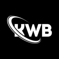 kwb logotyp. kwb brev. kwb bokstavslogotypdesign. initialer kwb logotyp länkad med cirkel och versaler monogram logotyp. kwb-typografi för teknik-, affärs- och fastighetsmärke. vektor