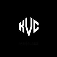 kvc-Buchstaben-Logo-Design mit Polygonform. Kvc-Polygon- und Würfelform-Logo-Design. Kvc-Sechseck-Vektor-Logo-Vorlage in weißen und schwarzen Farben. kvc-monogramm, geschäfts- und immobilienlogo. vektor