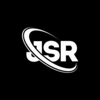 jsr logotyp. jsr bokstav. jsr letter logotyp design. initialer jsr-logotyp kopplad till cirkel och monogramlogotyp med versaler. jsr typografi för teknik, företag och fastighetsmärke. vektor