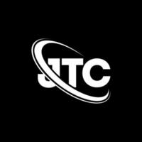 jtc-Logo. JTC-Brief. jtc-Buchstaben-Logo-Design. Initialen jtc-Logo verbunden mit Kreis und Monogramm-Logo in Großbuchstaben. jtc typografie für technologie-, geschäfts- und immobilienmarke. vektor